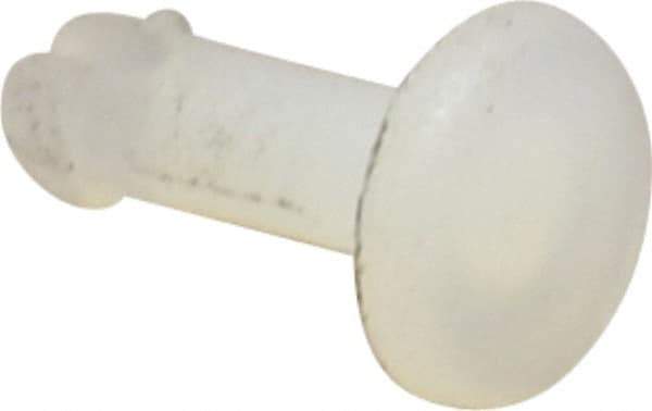 Made in USA - 0.08" Hole Diam, 19/64" OAL, Split Shank, Nylon Panel Rivet - 0.265" Length Under Head, 0.2" Material Thickness, 0.186" Head Diam - Apex Tool & Supply