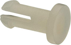 Made in USA - 0.115" Hole Diam, 0.341" OAL, Split Shank, Nylon Panel Rivet - 0.301" Length Under Head, 0.235" Material Thickness, 13/64" Head Diam - Apex Tool & Supply