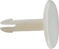 Made in USA - 0.18" Hole Diam, 7/8" OAL, Split Shank, Nylon Panel Rivet - 0.816" Length Under Head, 0.636" Material Thickness, 3/4" Head Diam - Apex Tool & Supply
