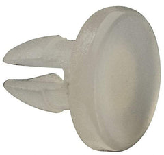 Made in USA - 0.09" Hole Diam, 0.179" OAL, Split Shank, Nylon Panel Rivet - 0.141" Length Under Head, 0.066" Material Thickness, 3/16" Head Diam - Apex Tool & Supply