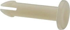 Made in USA - 0.18" Hole Diam, 7/8" OAL, Split Shank, Nylon Panel Rivet - 0.816" Length Under Head, 0.636" Material Thickness, 3/8" Head Diam - Apex Tool & Supply