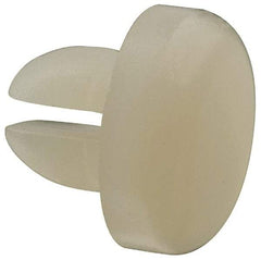 Made in USA - 0.165" Hole Diam, 0.325" OAL, Split Shank, Nylon Panel Rivet - 0.202" Length Under Head, 0.065" Material Thickness, 11/32" Head Diam - Apex Tool & Supply