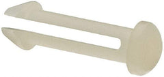 Made in USA - 0.095" Hole Diam, 0.45" OAL, Split Shank, Nylon Panel Rivet - 0.39" Length Under Head, 0.315" Material Thickness, 9/64" Head Diam - Apex Tool & Supply