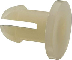 Made in USA - 0.24" Hole Diam, 0.46" OAL, Split Shank, Nylon Panel Rivet - 0.418" Length Under Head, 0.276" Material Thickness, 29/64" Head Diam - Apex Tool & Supply
