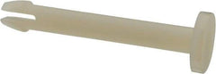 Made in USA - 0.165" Hole Diam, 1.365" OAL, Split Shank, Nylon Panel Rivet - 1.295" Length Under Head, 1-1/8" Material Thickness, 3/8" Head Diam - Apex Tool & Supply
