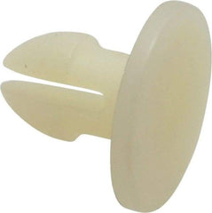Made in USA - 0.29" Hole Diam, 0.585" OAL, Split Shank, Nylon Panel Rivet - 0.505" Length Under Head, 1/4" Material Thickness, 11/16" Head Diam - Apex Tool & Supply