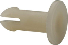 Made in USA - 0.24" Hole Diam, 0.713" OAL, Split Shank, Nylon Panel Rivet - 0.674" Length Under Head, 1/2" Material Thickness, 1/2" Head Diam - Apex Tool & Supply