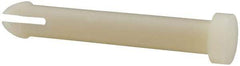 Made in USA - 1/4" to 1/4" Hole Diam, 1-7/8" OAL, Split Shank, Nylon Panel Rivet - 1-3/4" Length Under Head, 1.543" Material Thickness, 3/8" Head Diam - Apex Tool & Supply