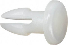 Made in USA - 0.16" Hole Diam, 0.45" OAL, Split Shank, Nylon Panel Rivet - 0.395" Length Under Head, 0.195" Material Thickness, 0.31" Head Diam - Apex Tool & Supply