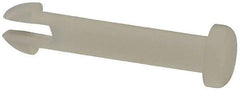 Made in USA - 0.093" Hole Diam, 0.595" OAL, Split Shank, Nylon Panel Rivet - 0.545" Length Under Head, 0.46" Material Thickness, 0.155" Head Diam - Apex Tool & Supply