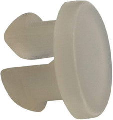 Made in USA - 0.16" Hole Diam, 0.18" OAL, Split Shank, Nylon Panel Rivet - 0.14" Length Under Head, 0.08" Material Thickness, 15/64" Head Diam - Apex Tool & Supply