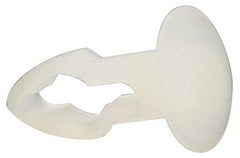 Made in USA - 5/32" Hole Diam, Keyhole Shank, Nylon Panel Rivet - 7/32" Material Thickness, 5/16" Head Diam - Apex Tool & Supply