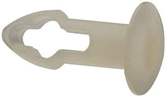 Made in USA - 5/32" Hole Diam, Keyhole Shank, Nylon Panel Rivet - 9/32" Material Thickness, 5/16" Head Diam - Apex Tool & Supply