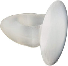 Made in USA - 1/4" to 1/4" Hole Diam, Keyhole Shank, Nylon Panel Rivet - 3/32" Material Thickness, 1/2" Head Diam - Apex Tool & Supply