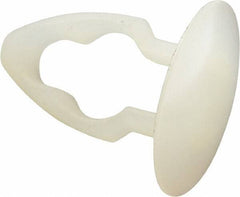 Made in USA - 1/4" to 1/4" Hole Diam, Keyhole Shank, Nylon Panel Rivet - 5/32" Material Thickness, 1/2" Head Diam - Apex Tool & Supply