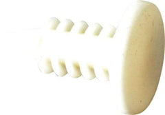 Made in USA - 3/16" Hole Diam, Ratchet Shank, Nylon Panel Rivet - 9/16" Length Under Head, 0.33" Material Thickness, 0.435" Head Diam - Apex Tool & Supply
