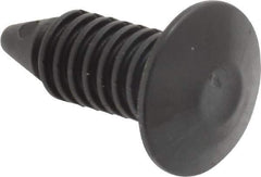Made in USA - 9/32" Hole Diam, Ratchet Shank, Nylon Panel Rivet - 0.891" Length Under Head, 1/12" to 1/2" Material Thickness, 5/8" Head Diam - Apex Tool & Supply