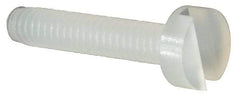 Made in USA - M2x0.40 Metric Coarse, 10mm Length Under Head Slotted Drive Machine Screw - Cheese Head, Grade 6/6 Nylon, Uncoated, Without Washer - Apex Tool & Supply