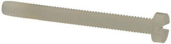 Made in USA - M2.5x0.45 Metric Coarse, 25mm Length Under Head Slotted Drive Machine Screw - Cheese Head, Grade 6/6 Nylon, Uncoated, Without Washer - Apex Tool & Supply