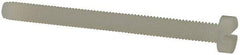 Made in USA - M3x0.50 Metric Coarse, 35mm Length Under Head Slotted Drive Machine Screw - Cheese Head, Grade 6/6 Nylon, Uncoated, Without Washer - Apex Tool & Supply