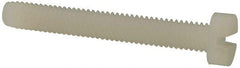 Made in USA - M4x0.70 Metric Coarse, 30mm Length Under Head Slotted Drive Machine Screw - Cheese Head, Grade 6/6 Nylon, Uncoated, Without Washer - Apex Tool & Supply