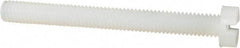 Made in USA - M4x0.70 Metric Coarse, 40mm Length Under Head Slotted Drive Machine Screw - Cheese Head, Grade 6/6 Nylon, Uncoated, Without Washer - Apex Tool & Supply
