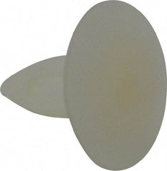 Made in USA - 0.24" to 0.26" Hole Diam, 11/16" OAL, Arrow Shank, Nylon Panel Rivet - 0.632" Length Under Head, 0.095" to 0.218" Material Thickness, 3/4" Head Diam - Apex Tool & Supply
