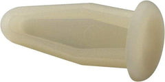 Made in USA - 0.33" to 0.34" Hole Diam, 0.965" OAL, Arrow Shank, Nylon Panel Rivet - 0.895" Length Under Head, 1/8" to 0.35" Material Thickness, 0.475" Head Diam - Apex Tool & Supply