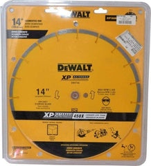 DeWALT - 14" Diam, 1" Arbor Hole Diam, Wet & Dry Cut Saw Blade - Diamond-Tipped, Standard Round Arbor - Apex Tool & Supply