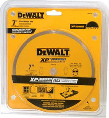 DeWALT - 7" Diam, 5/8" Arbor Hole Diam, Wet & Dry Cut Saw Blade - Diamond-Tipped, Standard Round Arbor - Apex Tool & Supply