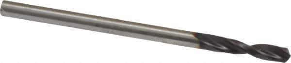 Guhring - 0.0906" 130° Parabolic Flute Powdered Metal Screw Machine Drill Bit - FIREX Finish, Right Hand Cut, 0.5118" Flute Length, 1.5748" OAL, Standard Point, Straight Shank - Apex Tool & Supply