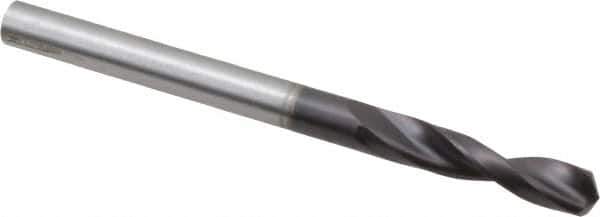 Guhring - 0.1732" 130° Parabolic Flute Powdered Metal Screw Machine Drill Bit - FIREX Finish, Right Hand Cut, 0.9449" Flute Length, 2.2835" OAL, Standard Point, Straight Shank - Apex Tool & Supply