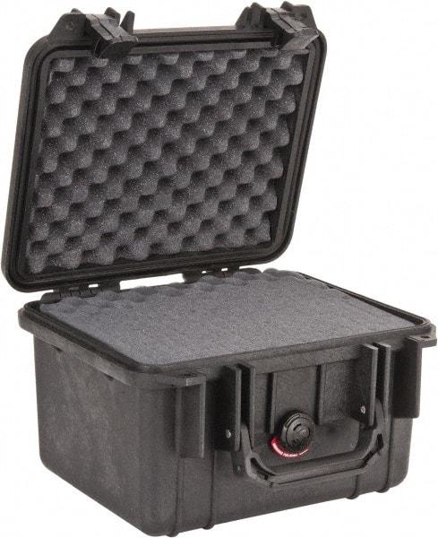 Pelican Products, Inc. - 9-11/16" Wide x 9-11/16" Deep x 6-7/8" High, Clamshell Hard Case - Black, Polypropylene - Apex Tool & Supply