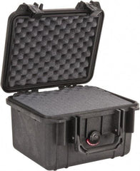 Pelican Products, Inc. - 9-11/16" Wide x 9-11/16" Deep x 6-7/8" High, Clamshell Hard Case - Black, Polypropylene - Apex Tool & Supply