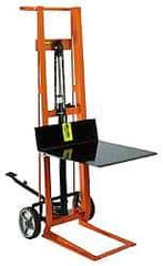 Wesco Industrial Products - 750 Lb Capacity, 54" Lift Height, Hydraulic Platform Base Manually Operated Lift - 54" Minimum Operating Height - Apex Tool & Supply