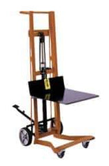 Wesco Industrial Products - 750 Lb Capacity, 54" Lift Height, Hydraulic Platform Base Manually Operated Lift - 54" Minimum Operating Height - Apex Tool & Supply