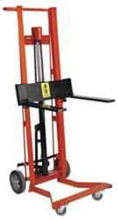 Wesco Industrial Products - 750 Lb Capacity, 54" Lift Height, Hydraulic Platform Base Manually Operated Lift - 54" Minimum Operating Height - Apex Tool & Supply