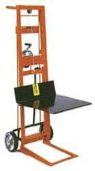 Wesco Industrial Products - 750 Lb Capacity, 54" Lift Height, Winch Platform Base Manually Operated Lift - 54" Minimum Operating Height - Apex Tool & Supply