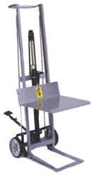 Wesco Industrial Products - 400 Lb Capacity, 54" Lift Height, Hydraulic Platform Base Manually Operated Lift - 54" Minimum Operating Height - Apex Tool & Supply