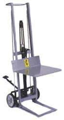 Wesco Industrial Products - 400 Lb Capacity, 54" Lift Height, Hydraulic Platform Base Manually Operated Lift - 54" Minimum Operating Height - Apex Tool & Supply