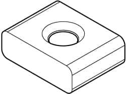 Kennametal - LNE32302 Grade KC520M Carbide Milling Insert - TiAlN Finish, 3/16" Thick, 3/8" Inscribed Circle, 0.76mm Corner Radius - Apex Tool & Supply