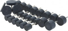 Grier Abrasives - 25 Piece Aluminum Oxide Vitrified Mounted Stone Abrasive Point Set - Includes 11 Shape W220 & 10 Shape W237 - Apex Tool & Supply