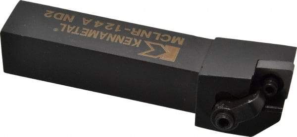 Kennametal - MCLN, Right Hand Cut, 5° Lead Angle, 3/4" Shank Height x 3/4" Shank Width, Negative Rake Indexable Turning Toolholder - 4" OAL, CN..43. Insert Compatibility, Series Kenloc - Apex Tool & Supply