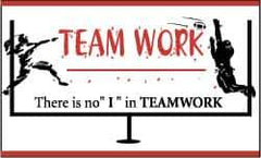 NMC - Team Work - There Is No "I" in Teamwork, 60 Inch Long x 36 Inch High, Safety Banner - Polyethylene, English, Printed on 1 Side - Apex Tool & Supply