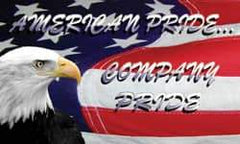 NMC - American Pride - Company Pride, 60 Inch Long x 36 Inch High, Safety Banner - Polyethylene, English, Printed on 1 Side - Apex Tool & Supply