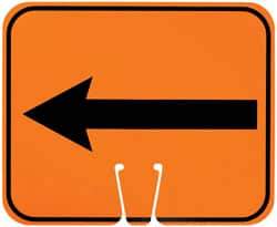 NMC - Left Arrow (Graphic), Plastic Fire and Exit Sign - 12-3/4" Wide x 10-1/2" High - Apex Tool & Supply