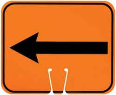 NMC - Left Arrow (Graphic), Plastic Fire and Exit Sign - 12-3/4" Wide x 10-1/2" High - Apex Tool & Supply