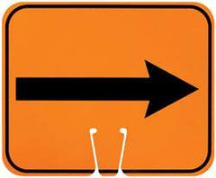 NMC - Right Arrow (Graphic), Plastic Fire and Exit Sign - 12-3/4" Wide x 10-1/2" High - Apex Tool & Supply