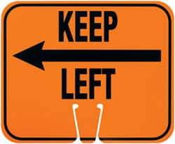 NMC - Keep Left, Plastic Fire and Exit Sign - 12-3/4" Wide x 10-1/2" High - Apex Tool & Supply