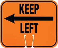 NMC - Keep Left, Plastic Fire and Exit Sign - 12-3/4" Wide x 10-1/2" High - Apex Tool & Supply